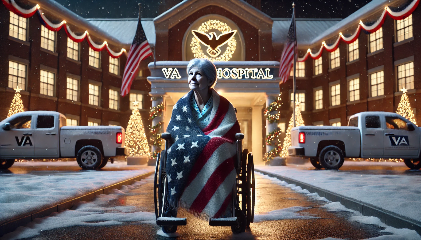 Homeless paraplegic Veteran sleeps outside VA on Christmas